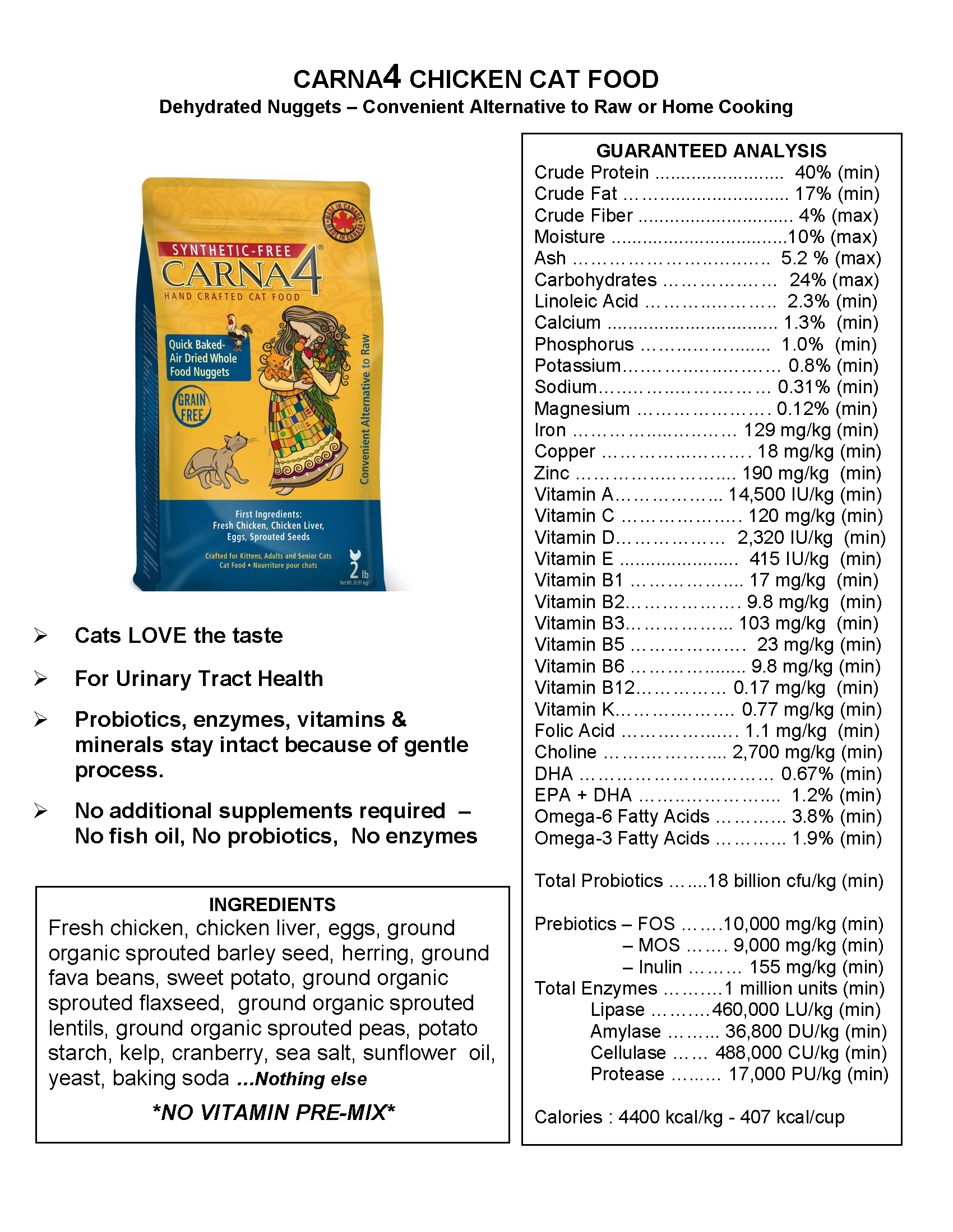 Carna4 - Cat - Chicken Formula