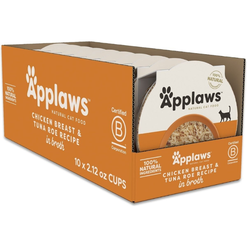 Applaws - Pots - Chicken Breast with Tuna Roe in Broth- 60g - Case/10  - pets canada