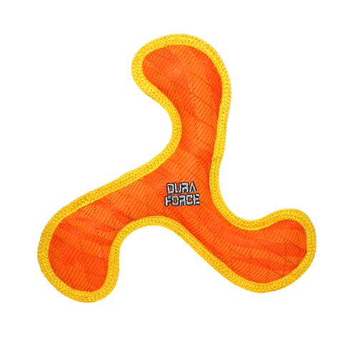 Tuffy Toys - DuraForce Boomerang Tiger Orange-Yellow