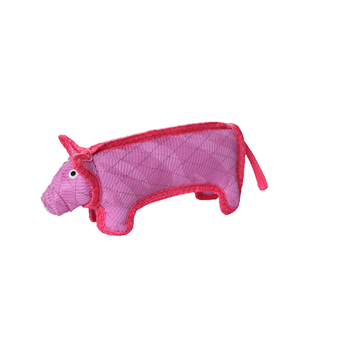 Tuffy Toys - DuraForce Pig Tiger Pink-Pink