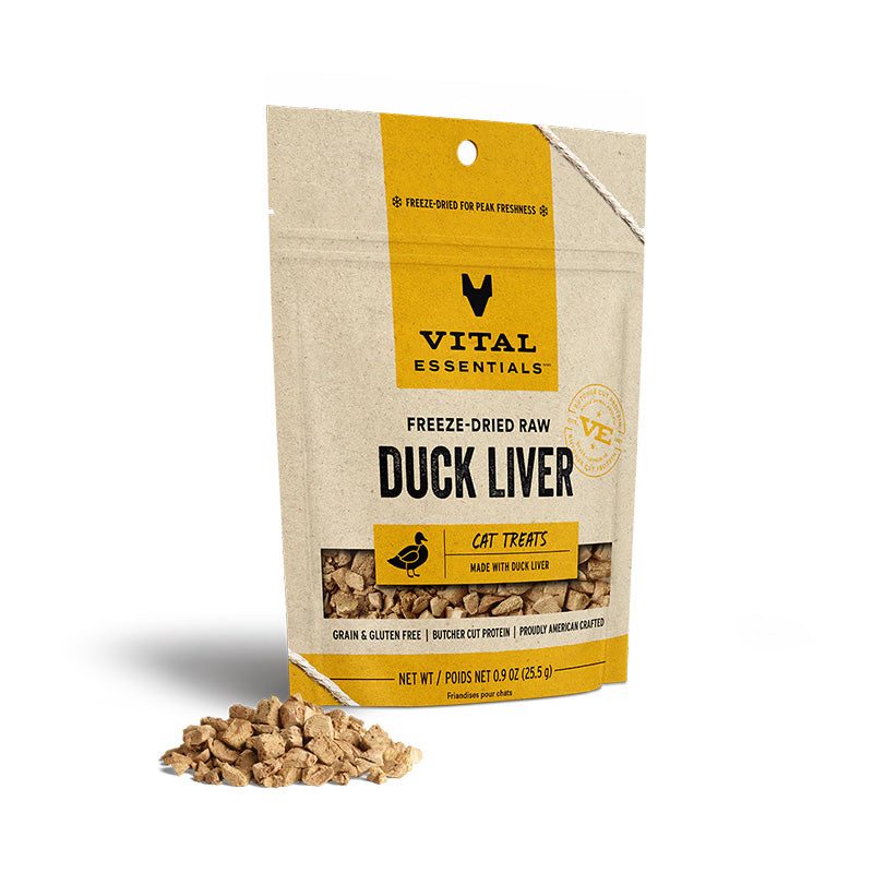 Vital Essentials - Cat GF Freeze-Dried Duck Liver Treats - 0.9 oz
