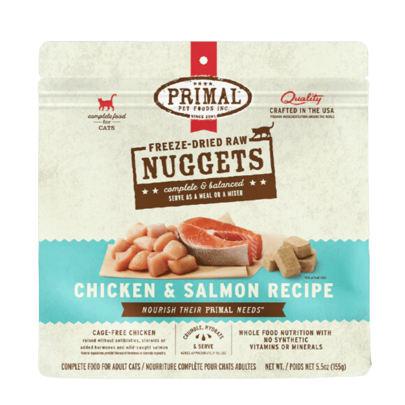 PRIMAL - Feline - Freeze-Dried - Nuggets - Chicken & Salmon