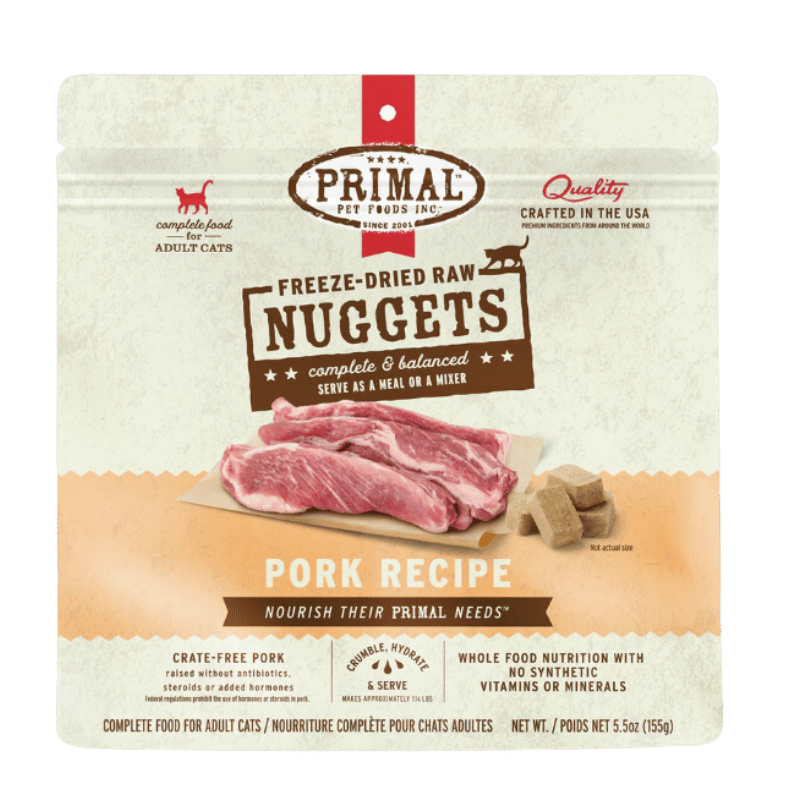 PRIMAL  - Feline - Freeze-Dried - Nuggets - Pork