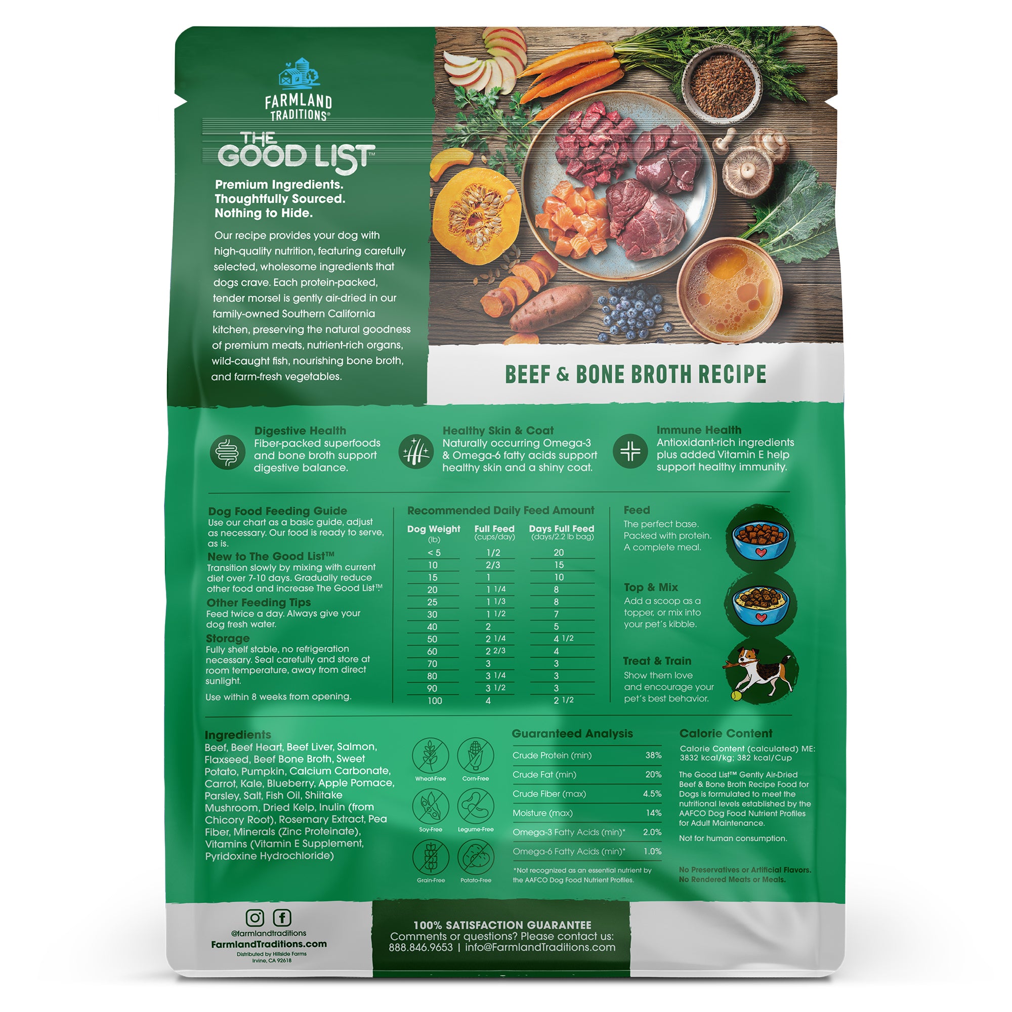 Farmland Traditions - Dog - Air-Dried - The Good List - Superfood - Beef & Bone Broth