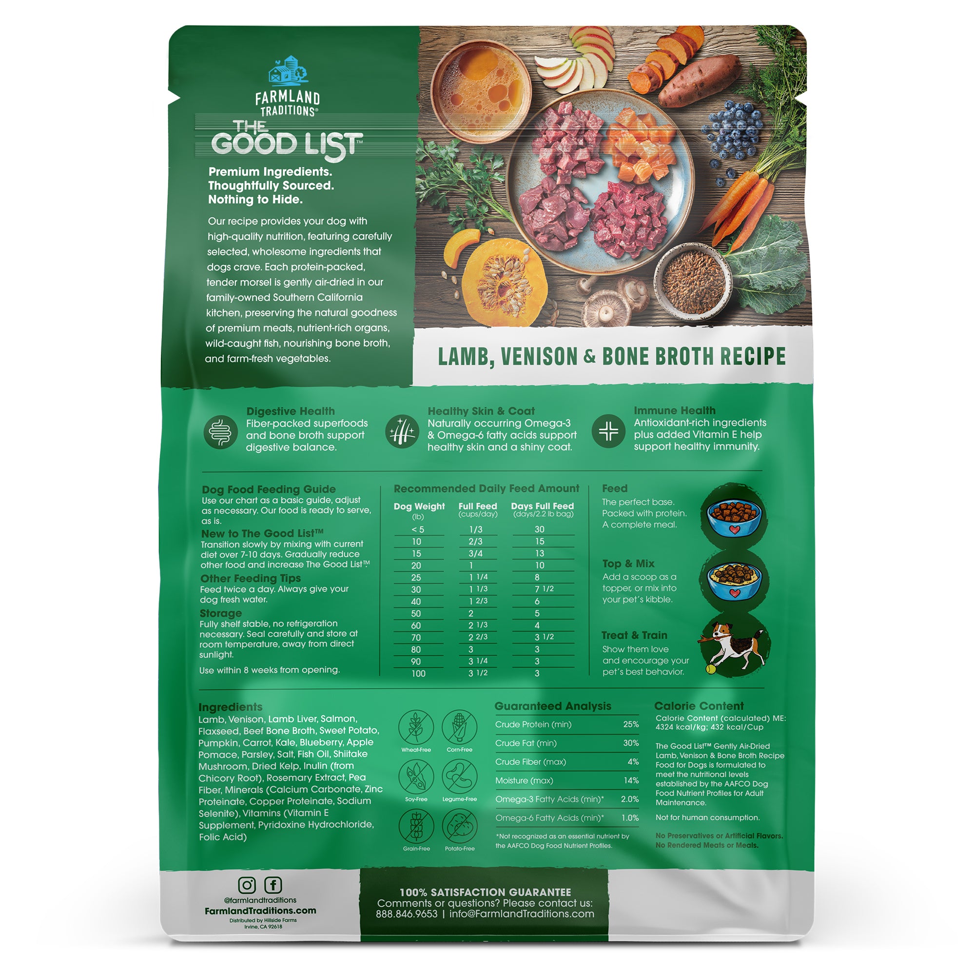 Farmland Traditions - Dog - Air-Dried - The Good List -  Superfood - Lamb & Venison