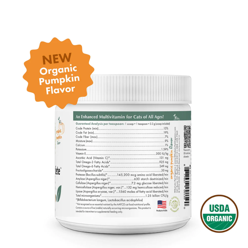 Wholistic Pet Organics - Organic Pumpkin Feline Complete - 8oz