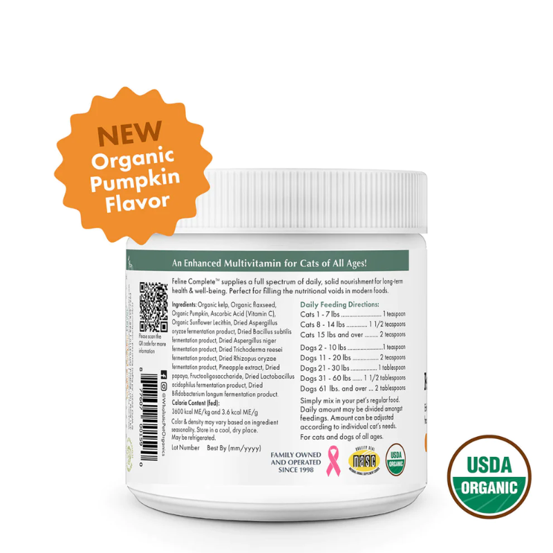 Wholistic Pet Organics - Organic Pumpkin Feline Complete - 4oz