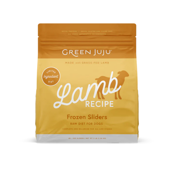 Green Juju -  Frozen Sliders - Lamb Recipe - pets canada