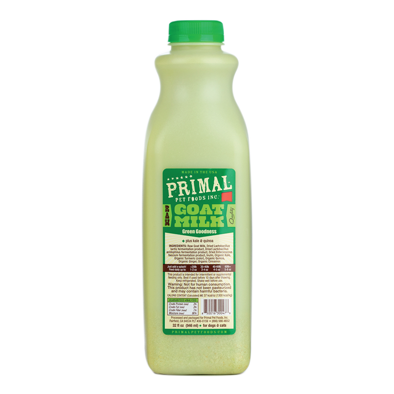 Primal - Raw Goats Milk - Green Goodness 32oz