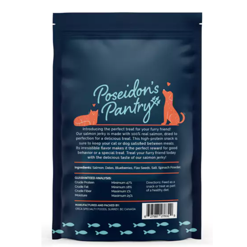 Poseidon’s Pantry Salmon Jerky Treats – 3 oz