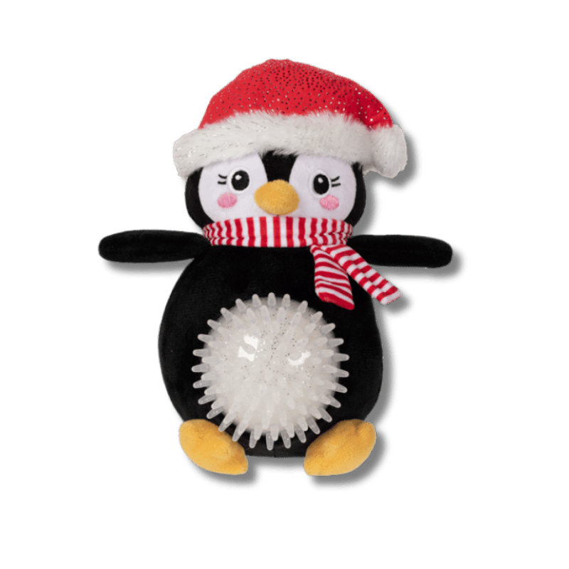 Fringe Studio - Dog - Toy - Holiday - Plush w/ TPR Spiky Ball - Play It Cool