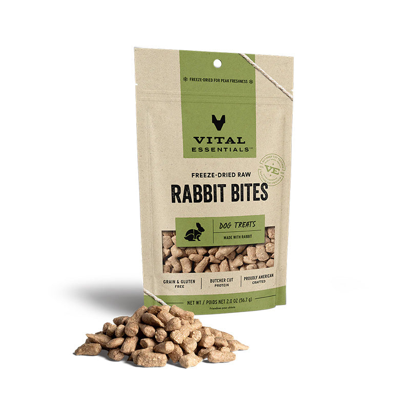 Vital Essentials - Dog Rabbit Bites GF Freeze-Dried Treats