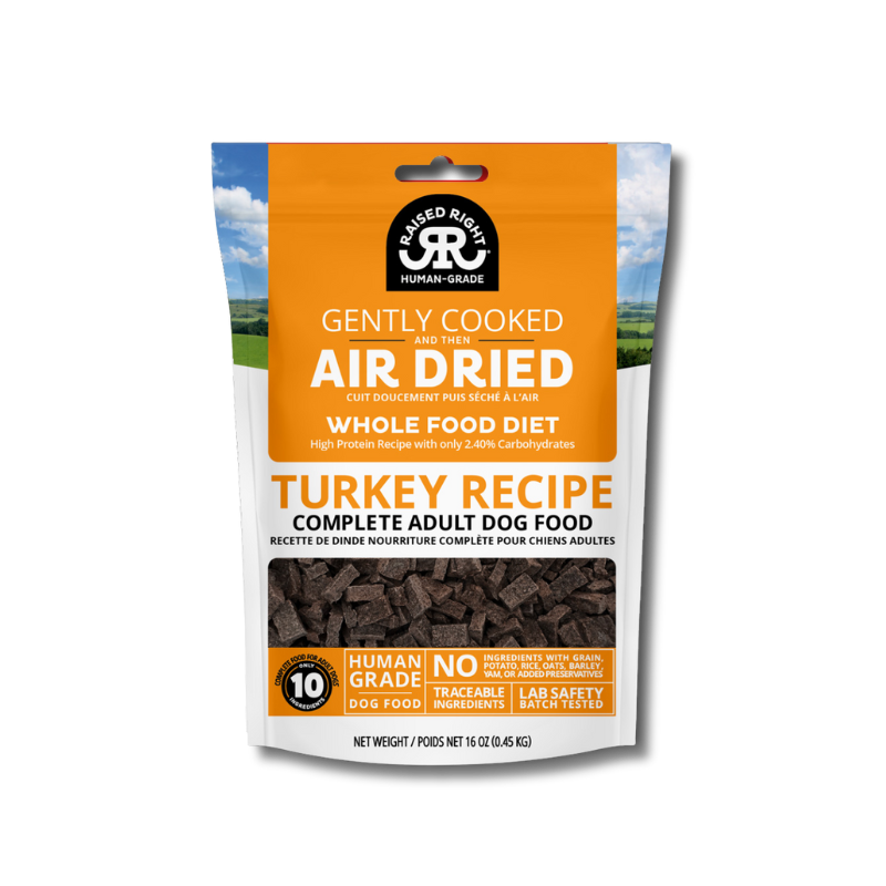 Raised Right - Adult Dog - Air-Dried - Turkey - 16oz