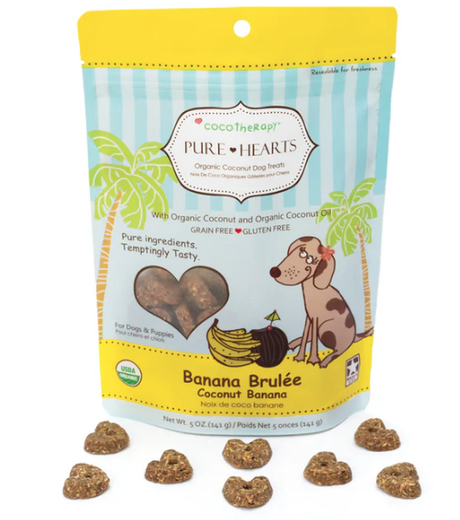 CocoTherapy - Pure Hearts Coconut Cookies – Banana Brulee, 5 oz