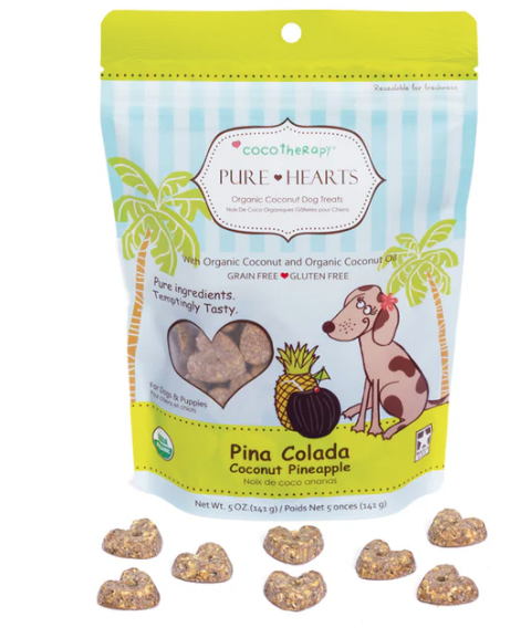 CocoTherapy - Pure Hearts, Coconut Cookies – Pina Colada, 5 oz