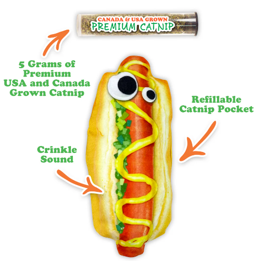 Meowijuana - "Get the Summer Pawty Started" Toy - Hot Dog