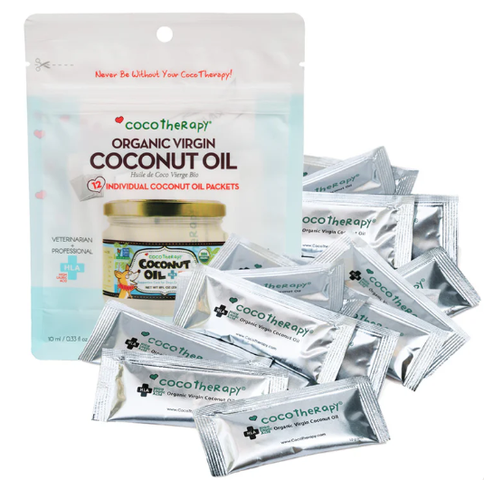 CocoTherapy -  Virgin Coconut Oil Portable Packets – 12 x 10 ml packets/pouch