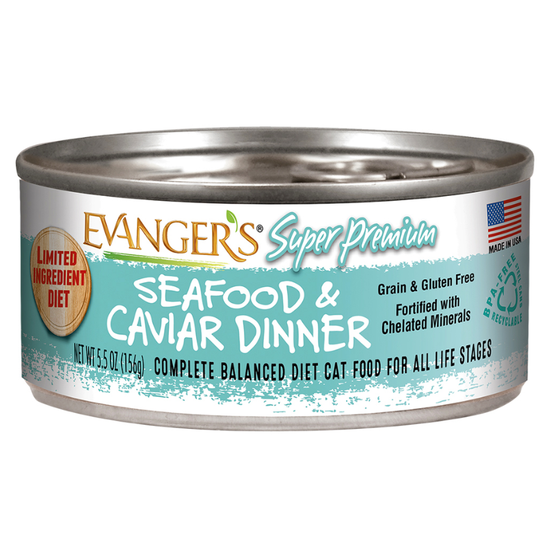 Evangers -Cat - Super Premium - Seafood & Caviar Dinner - 5.5oz