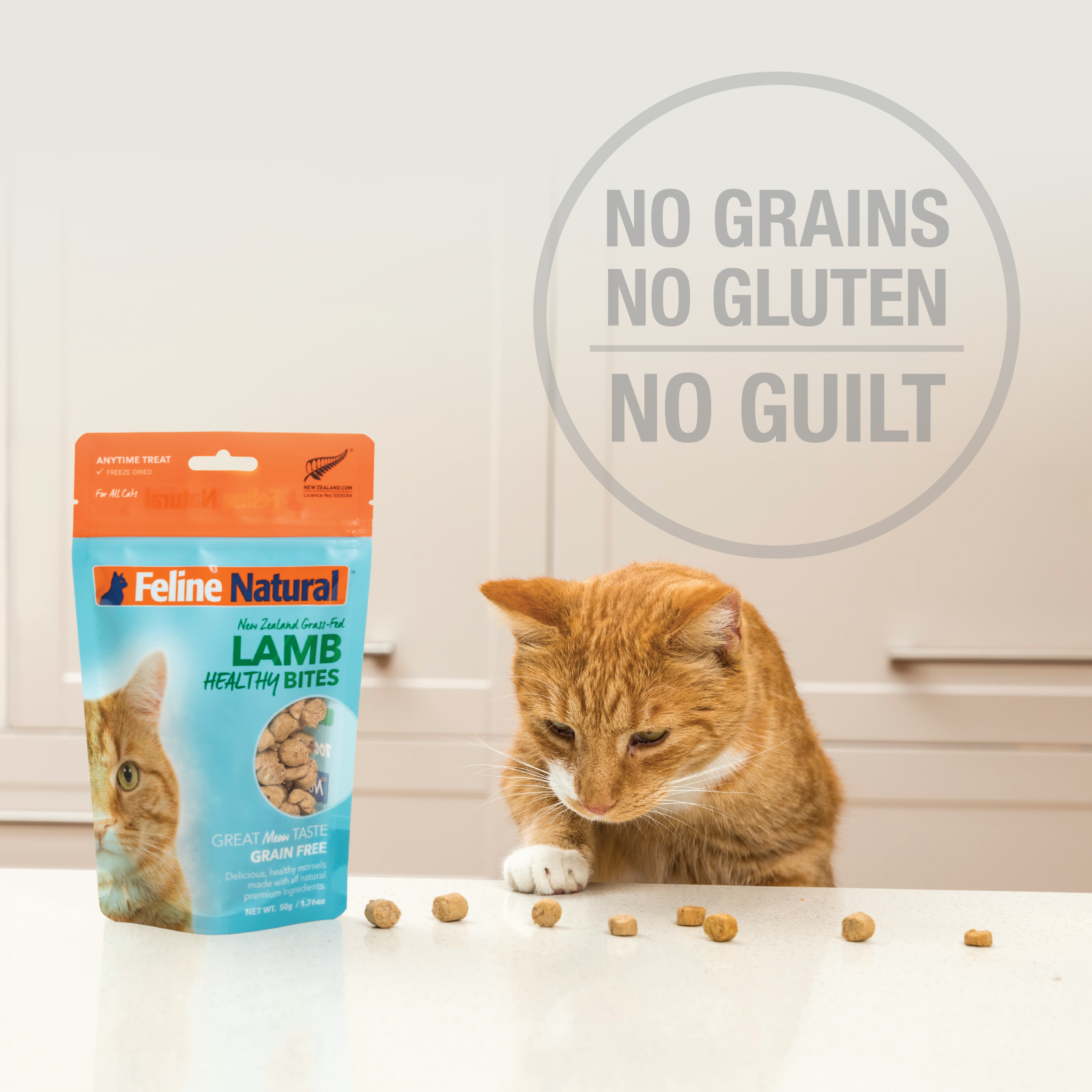 Feline Natural - Freeze Dried - Lamb & Organs - Healthy Bites - Treats 50g