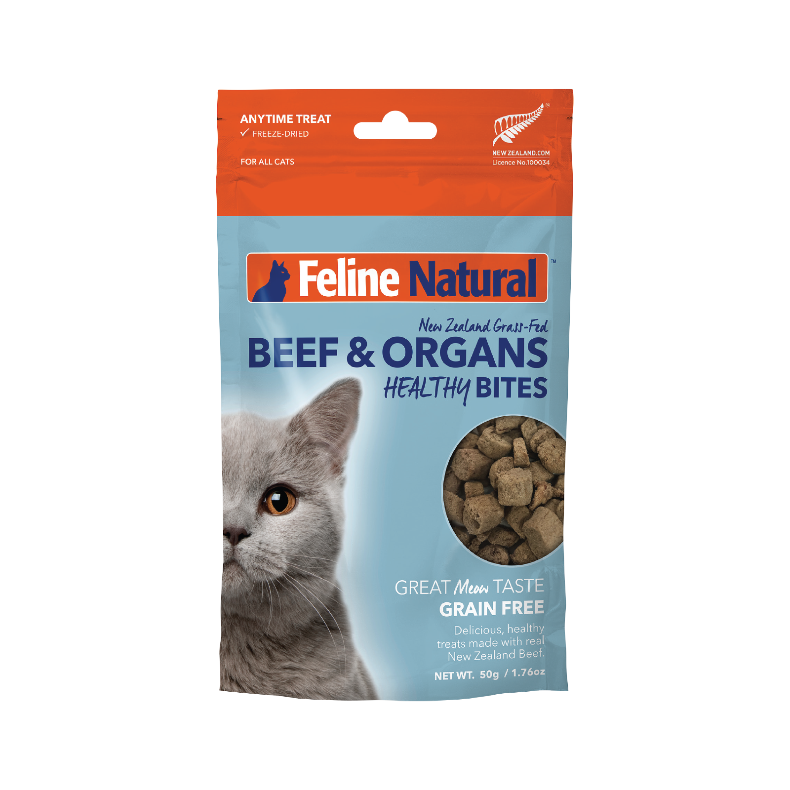 Feline Natural - Freeze Dried - Beef & Organs - Healthy Bites- Treats 50g