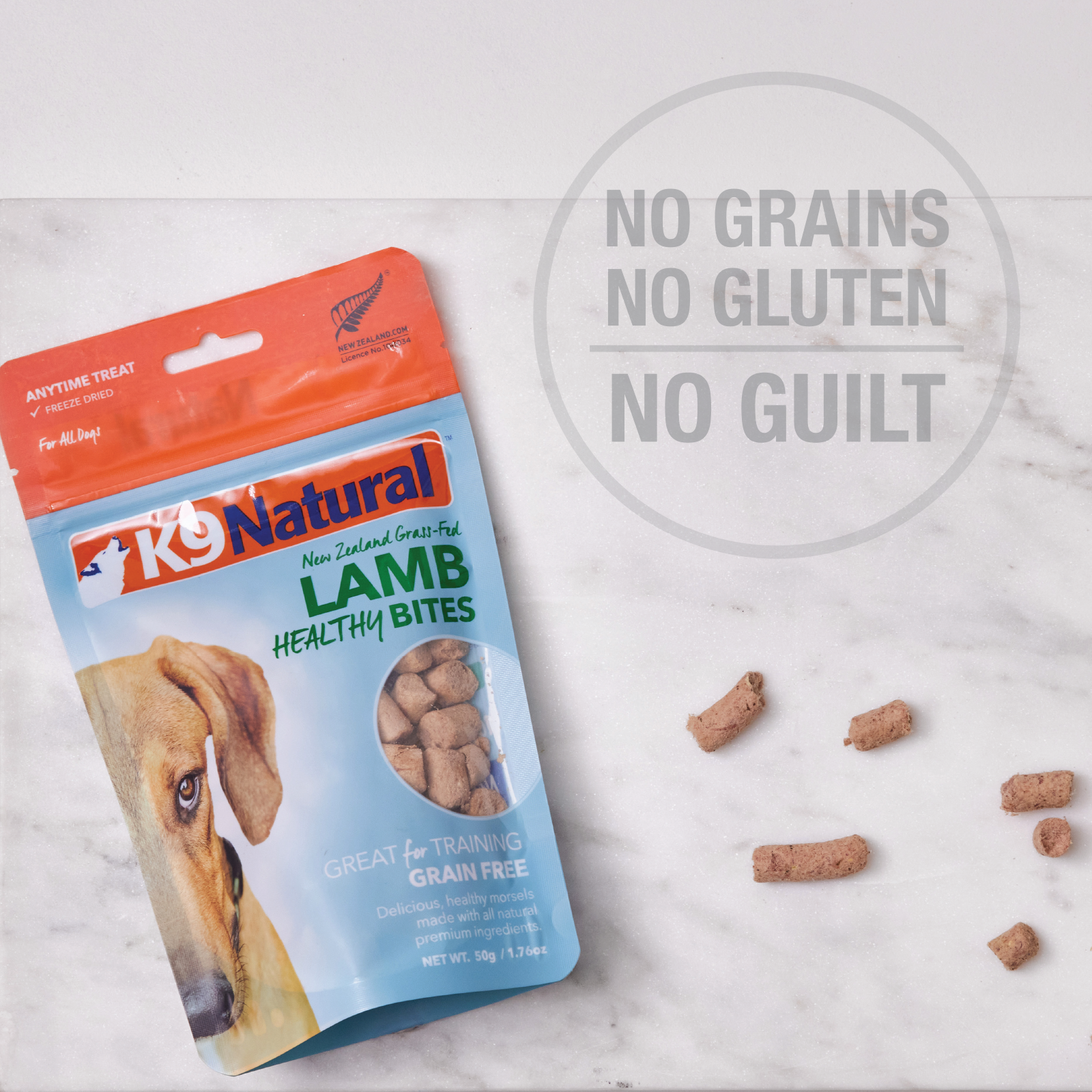 K9 Natural - Freeze Dried - Lamb and Organs - Healthy Bites - Treats 50g