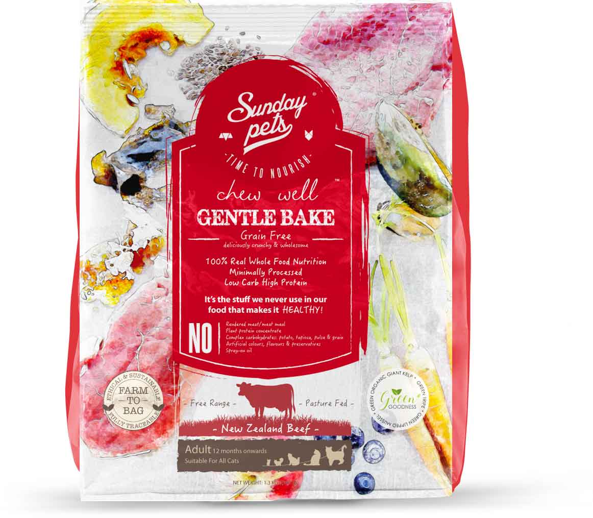 Sunday Pets - Gently Baked GF Beef Cat  - pets canada