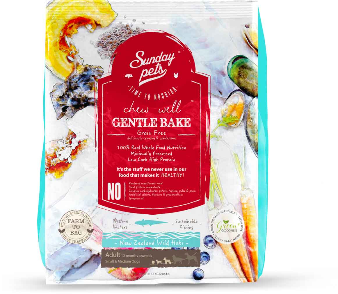 Sunday Pets - Gently Baked GF Hoki With Tripe Dog - 1.3g  - pets canada
