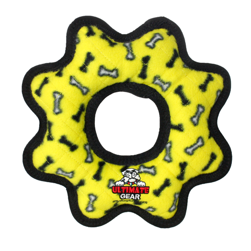 Tuffy Toys - Tuffy Ultimate Gear Ring Yellow Bone