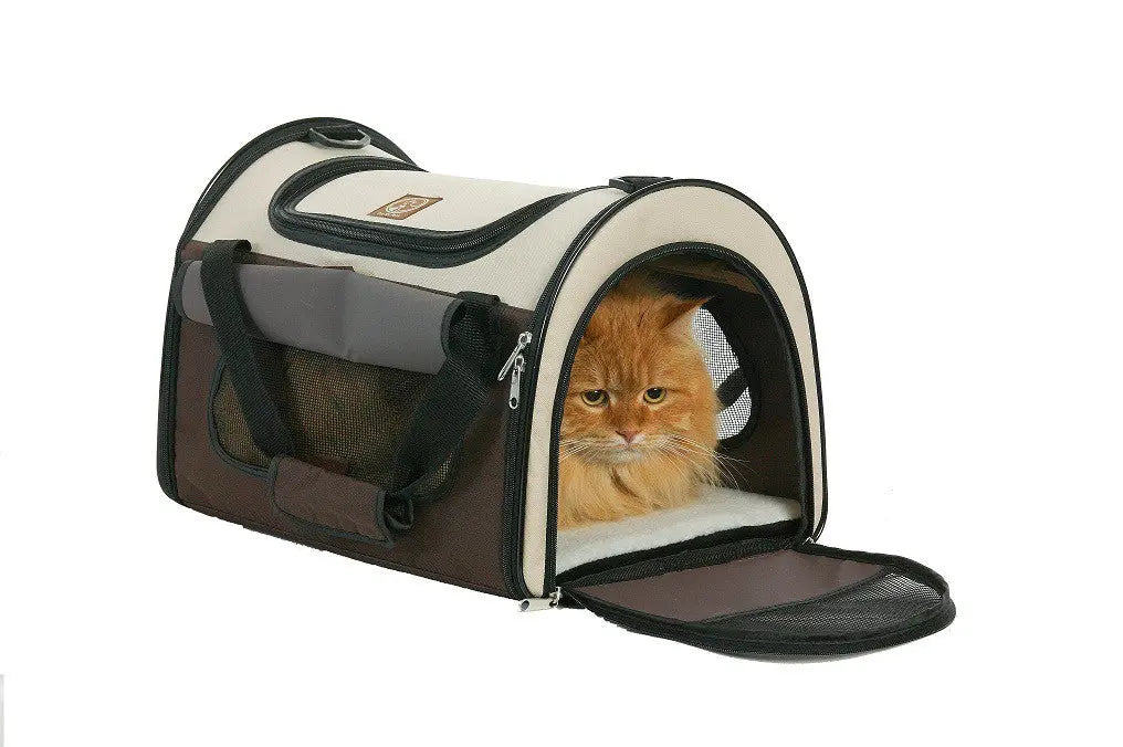 ONE FOR PETS - The Dome Folding Carrier Grey/Brown - Small