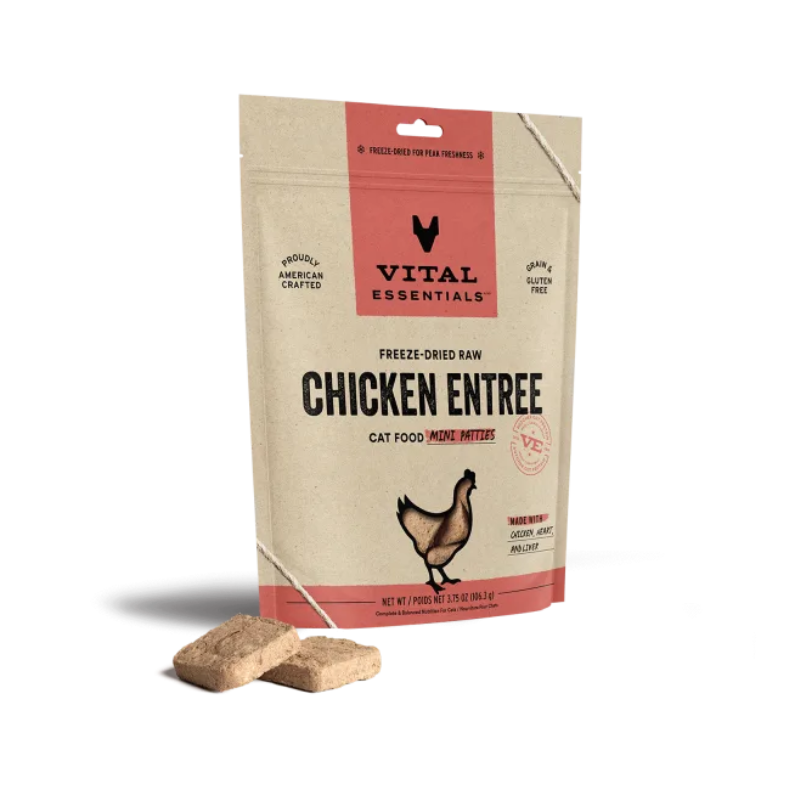 Vital Essentials - Chicken Entree Cat Food Mini Patties 3.75 oz