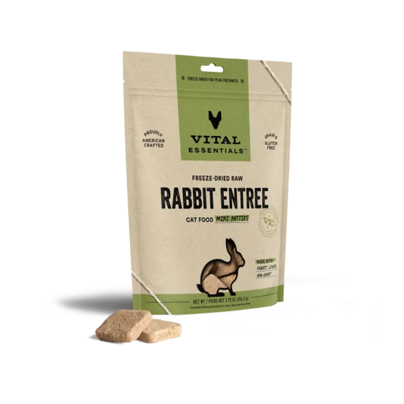 Vital Essentials - Rabbit Entree Cat Food Mini Patties 3.75 oz