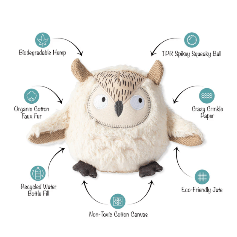 Fringe Studio - Dog - Toy - Earth Friendly - Whoooo's There 3D