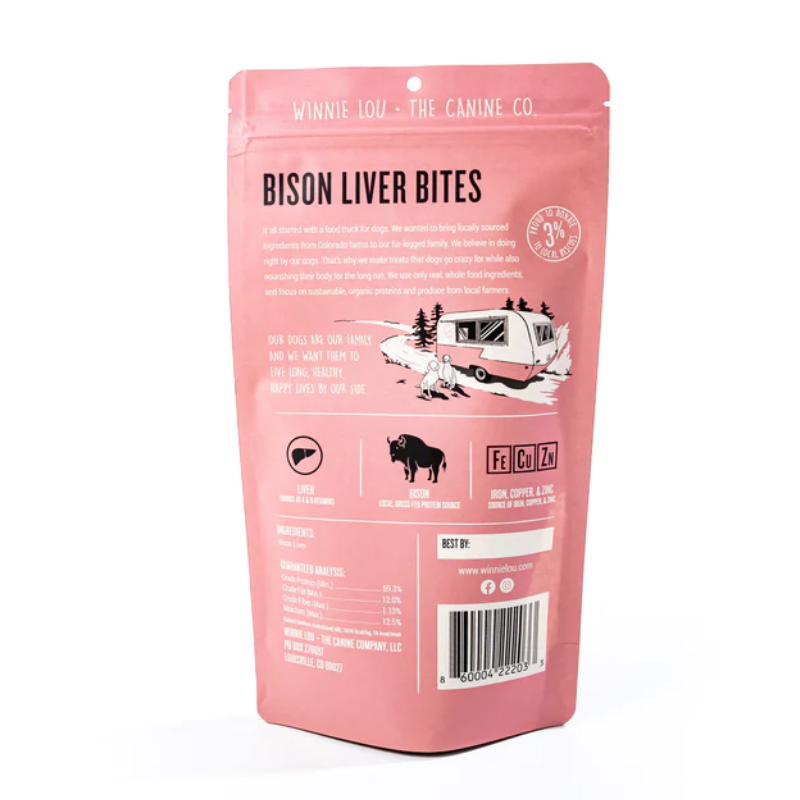 Winnie Lou- Bison Liver bites- 2.5oz