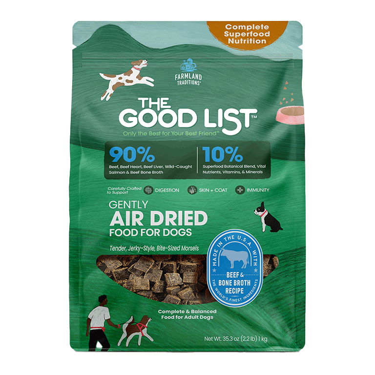 Farmland Traditions - Dog - Air-Dried - The Good List - Superfood - Beef & Bone Broth