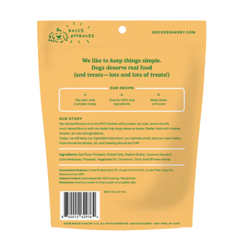 Bocce's Bakery - Soft & Chewy - Pumpk'n Spice - 6oz