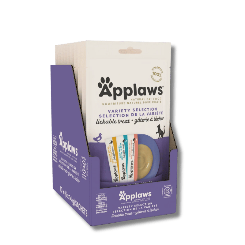 Applaws - Lickable Treat - Puree - Variety Pack (Cat) - (14g x 6) - Case of 10