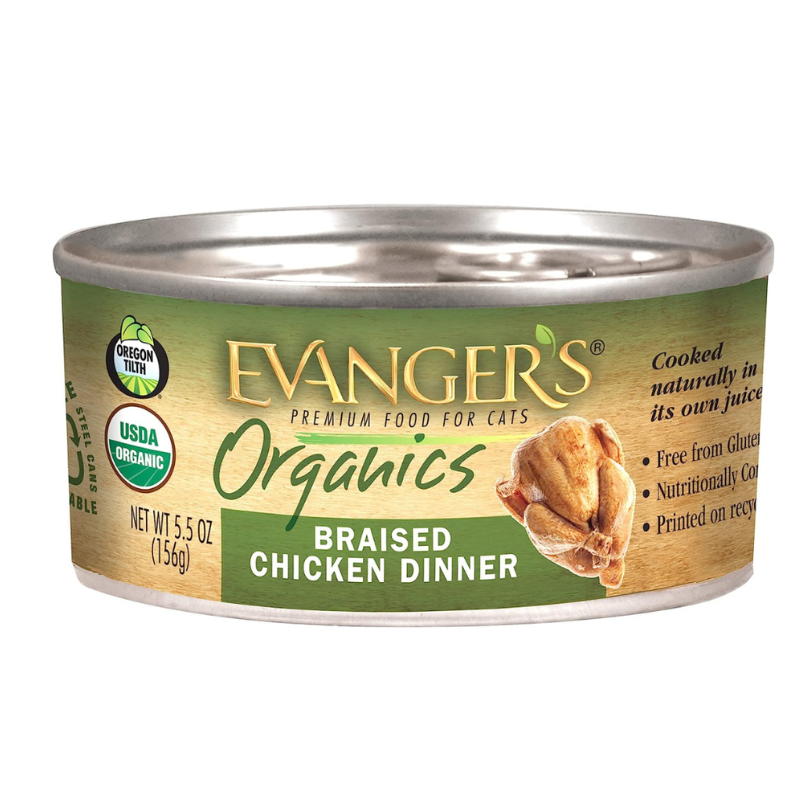 Evangers -Cat - Organic - Braised Chicken Dinner - 5.5oz