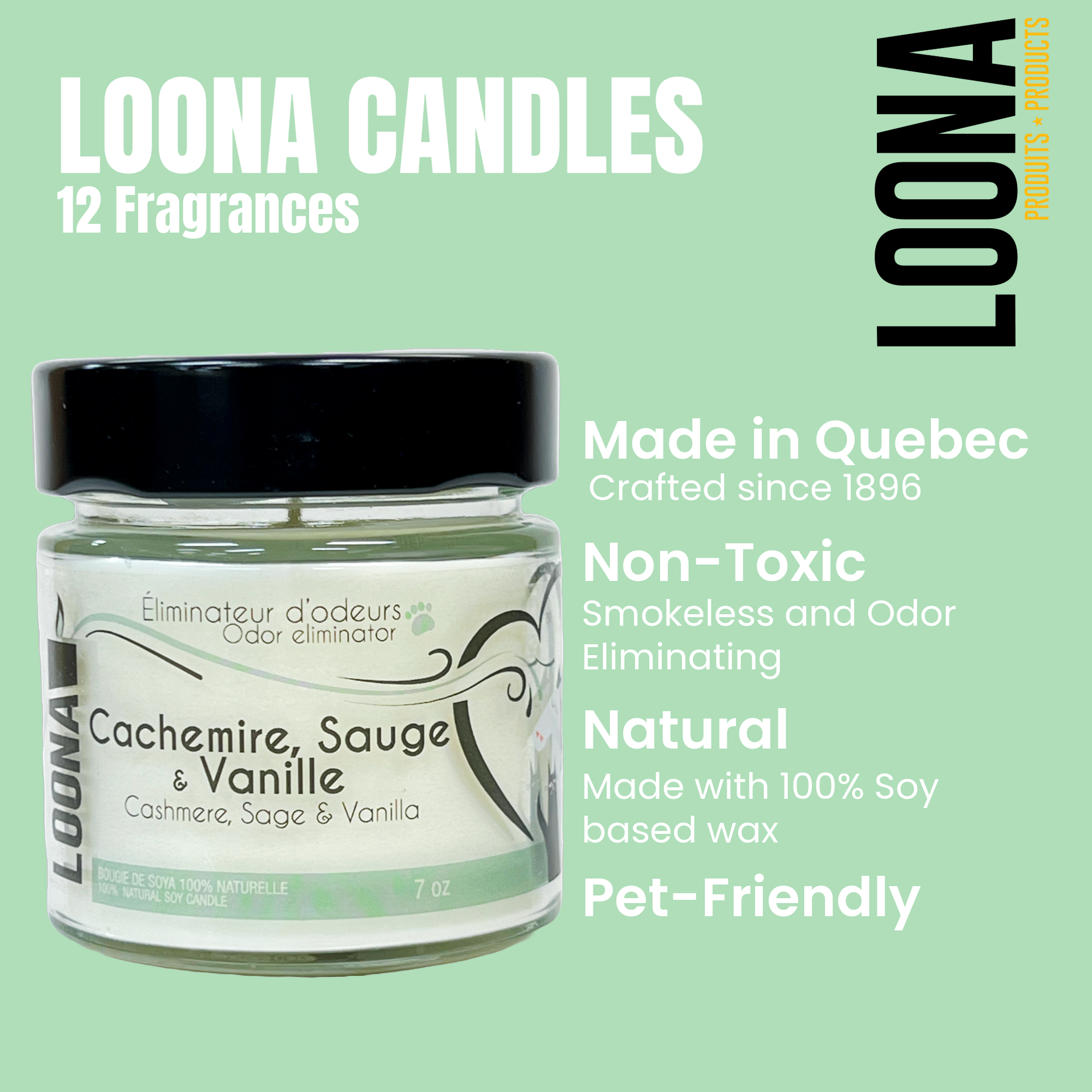 LOONA - Candle - Cashmere, Sage & Vanilla