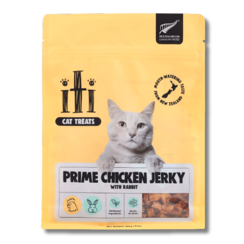 iTi - Treats - Cat - Air-Dried - Chicken Jerky with Rabbit - 100g