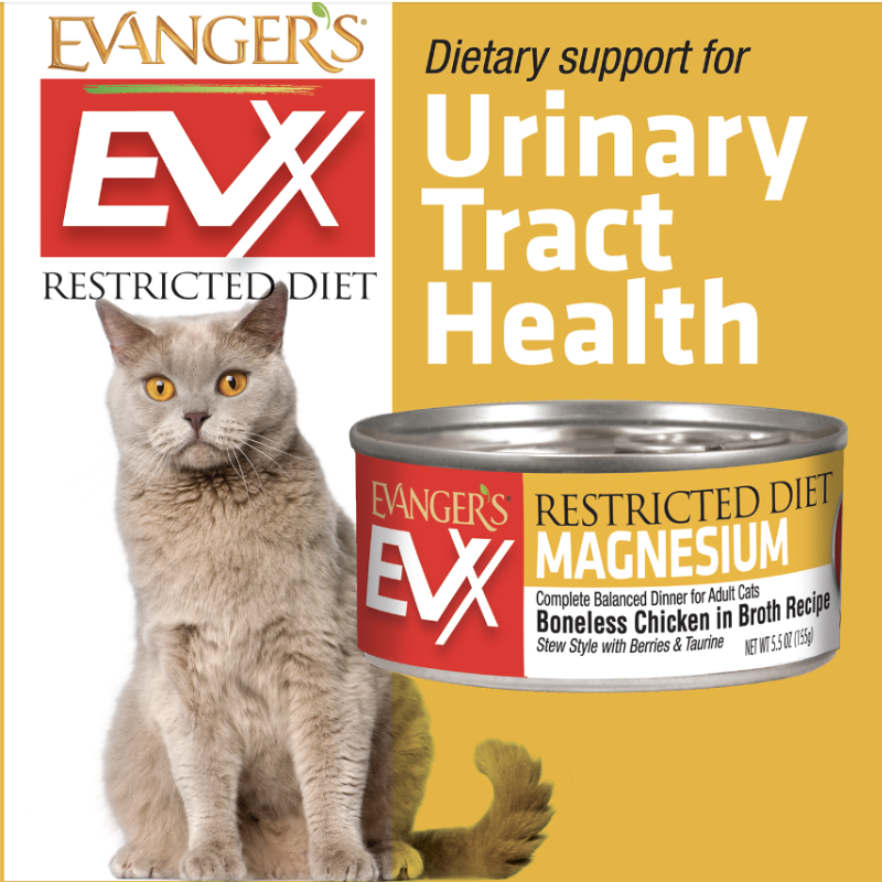 Evangers -  EVX Restricted Diet -Urinary Tract Boneless Chicken for Cats - 5.5oz Case of 24