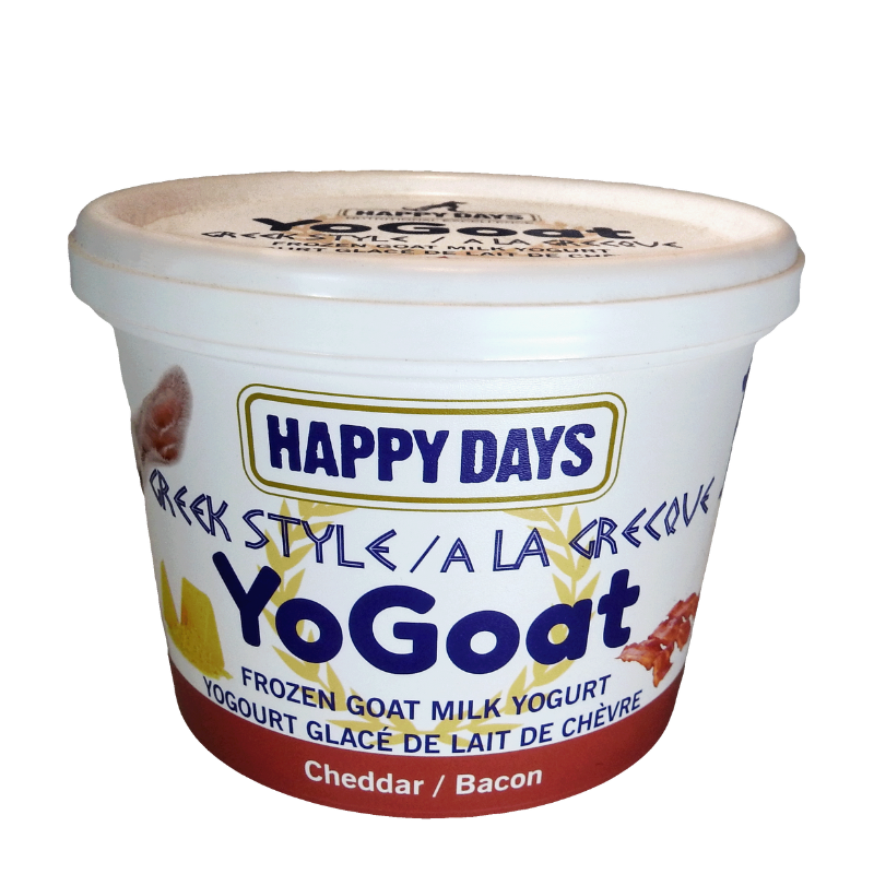 Happy Days - YoGoat Goat Milk Yogurt Cheddar/Bacon - (Case of 6) x 475g