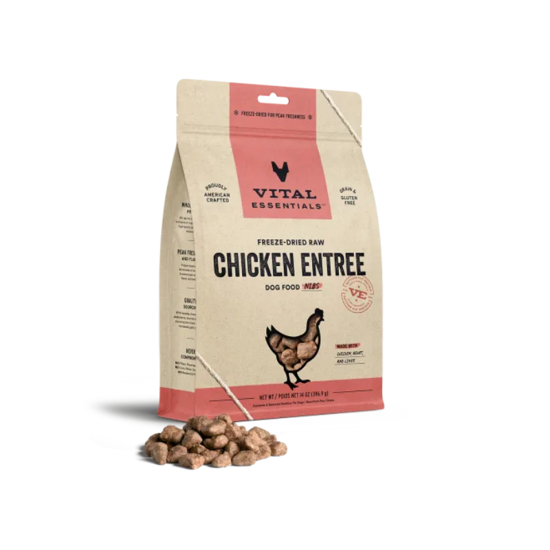 Vital Essentials - Dog GF Freeze Dried Food - Chicken Nibblets