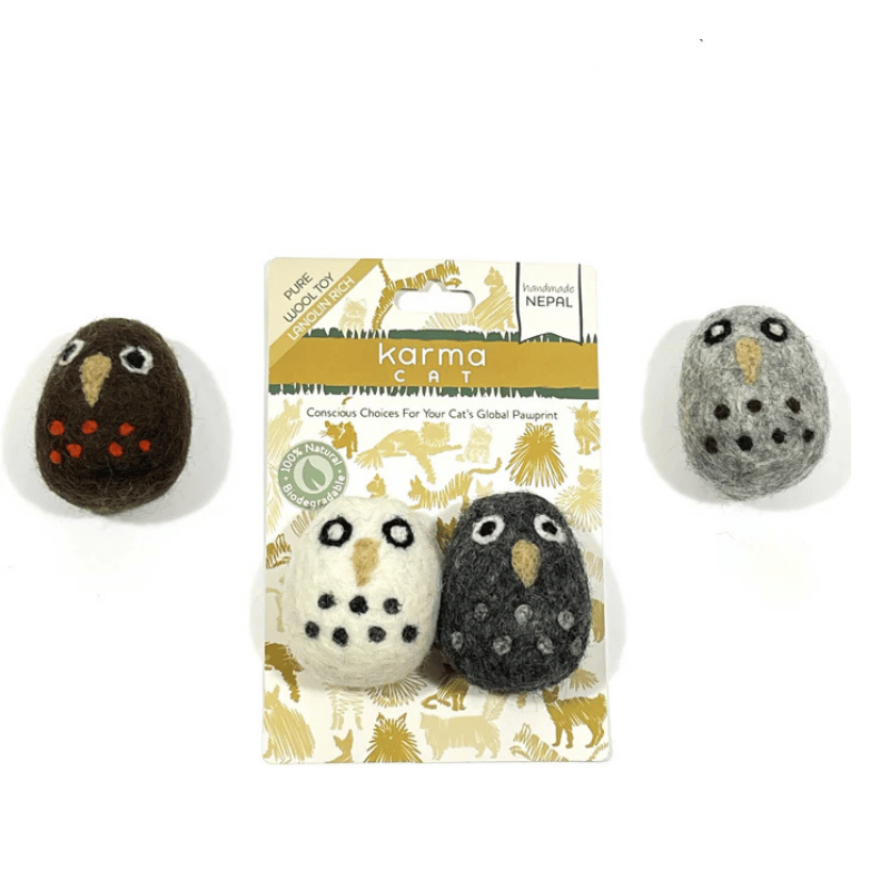 Dharma Dog Karma Cat - Toy - Owls - 2pk