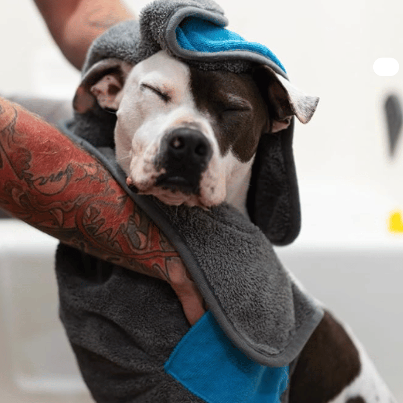 Messy Mutts - Towel - Microfiber - Med Grey