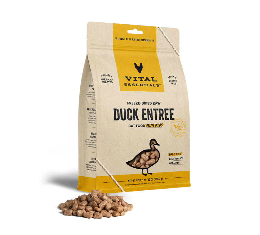 Vital Essentials - Cat GF Freeze Dried Food Duck Mini Nibs Cat - Food