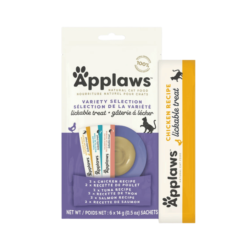Applaws - Lickable Treat - Puree - Variety Pack (Cat) - (14g x 6) - Case of 10