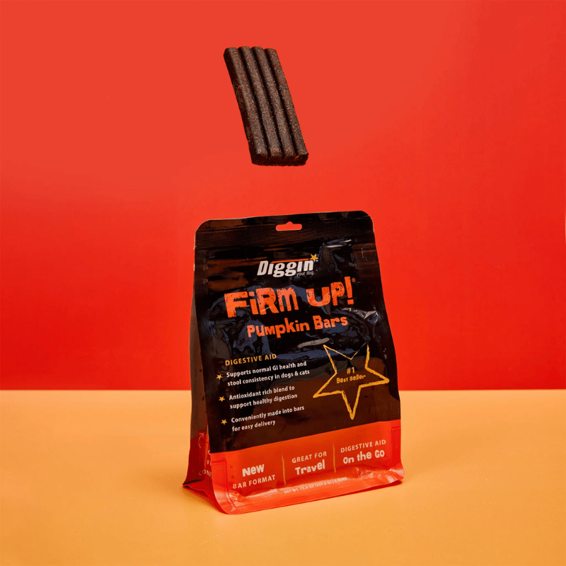 Diggin Your Dog - Firm Up Pumpkin - Bars - Resealable Bag - 6 Pack