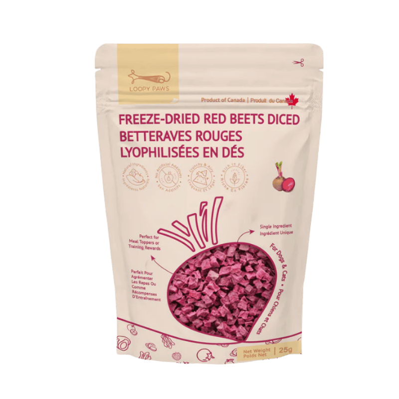 Loopy Paws - Treats - Freeze-Dried - Fruity Crunchy - Red Beets - 25g