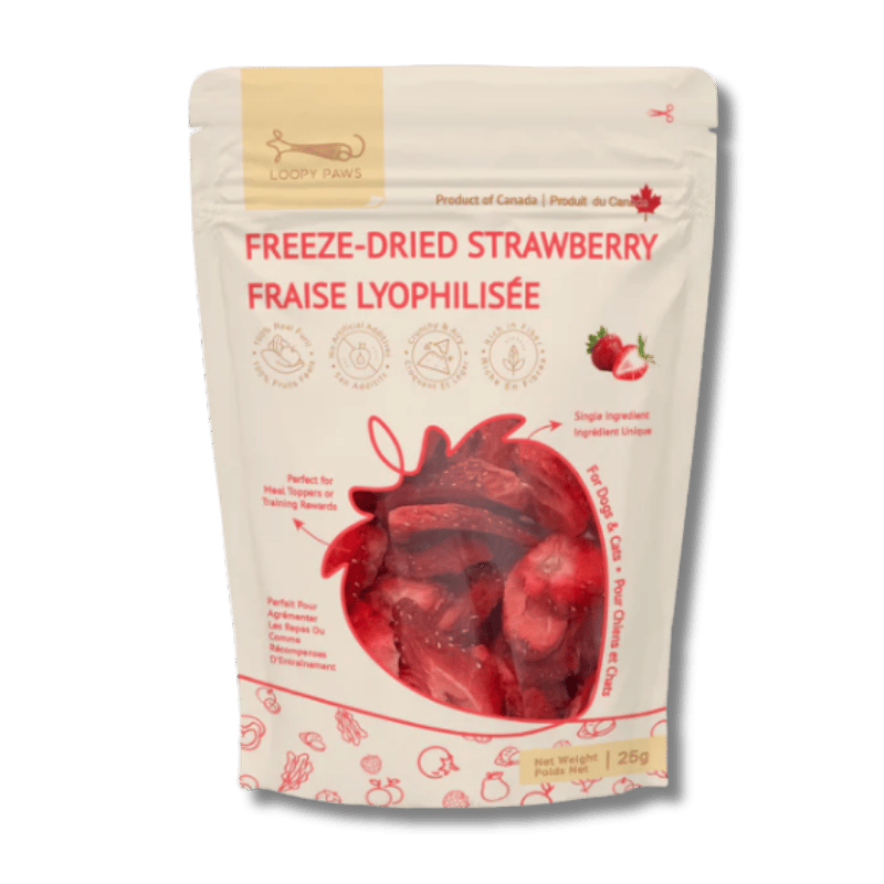 Loopy Paws - Treats - Freeze-Dried - Fruity Crunchy - Strawberry - 25g