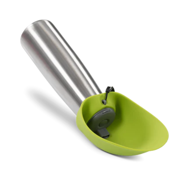 Messy Mutts - Travel - Water Bottle - Stainless Steel - Double Wall - Flip Up Bowl